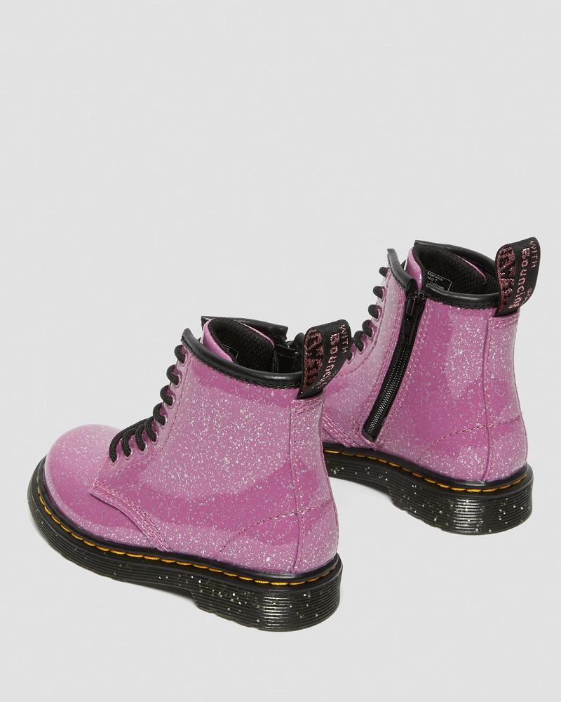 Pink Kids' Dr Martens Toddler 1460 Glitter Lace Up Boots | CA 692VRW